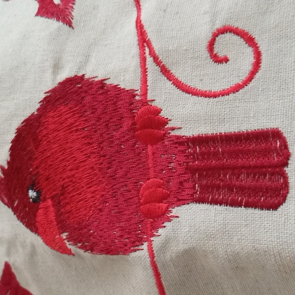 Christmas Cardinals Cushion Cover NWOT - Picture 3 of 5